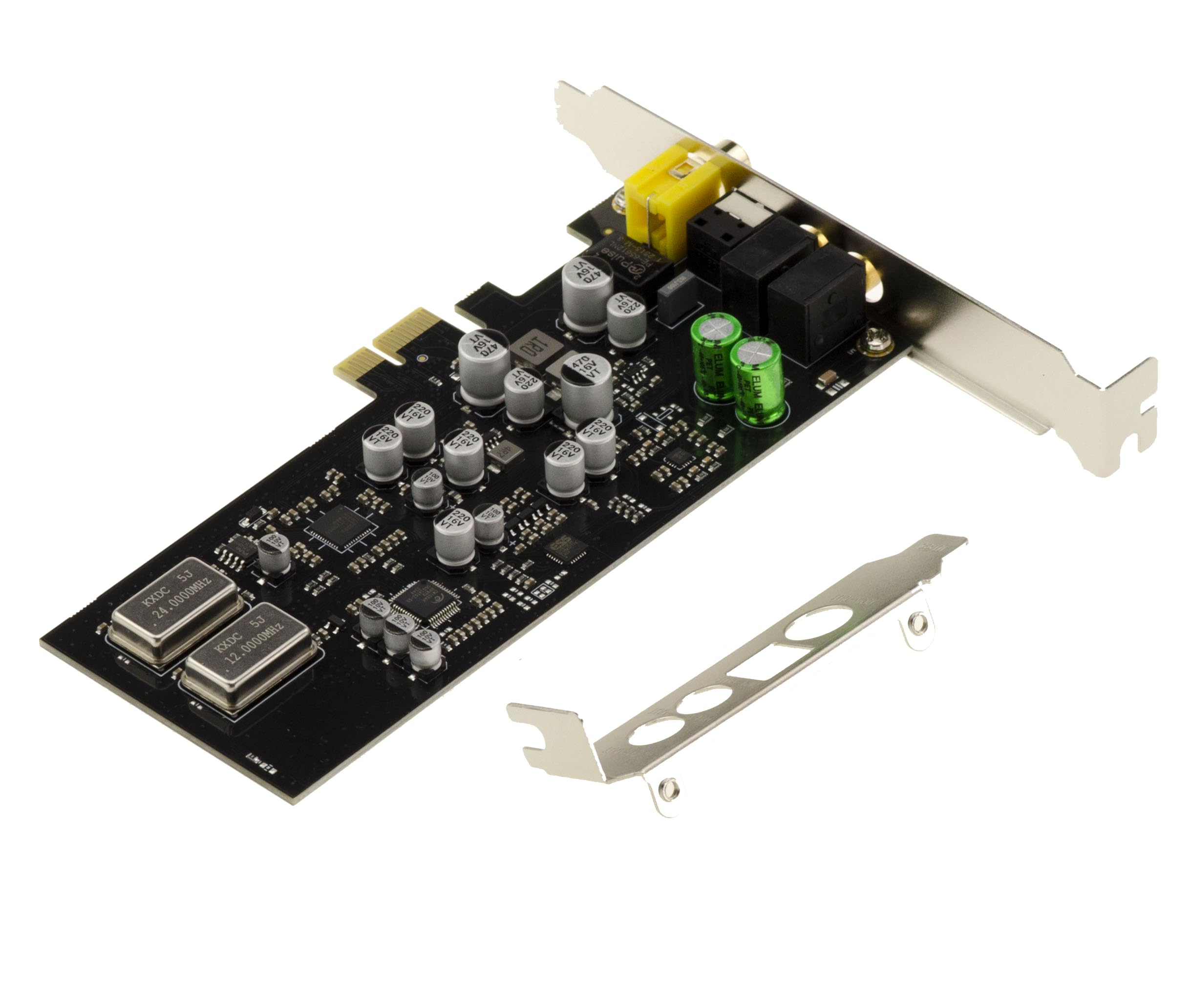 KALEA-INFORMATIQUE Scheda audio digitale HiFi PCIe x1 CMedia CM108AH Doppio DAC e ADC con microfonico booster, PLL e regolatore