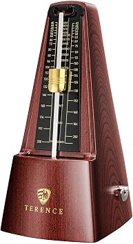 Mechanical Metronomes for Piano Guitar Violin Bass Drum and Other Musical Instruments Loud Sound and High Precision Track Beat and Tempo for Beginners Wood Grain