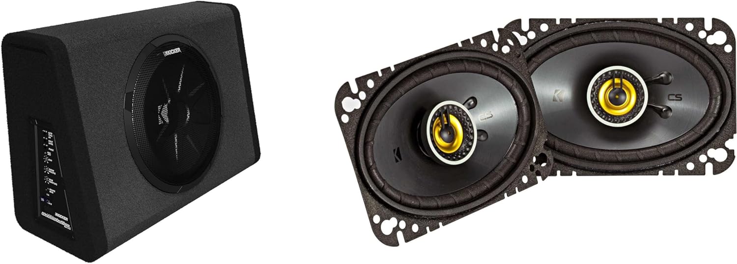 KICKER 11PT250 Powered Sub Enclosure & 46CSC464 4x6 Bundle