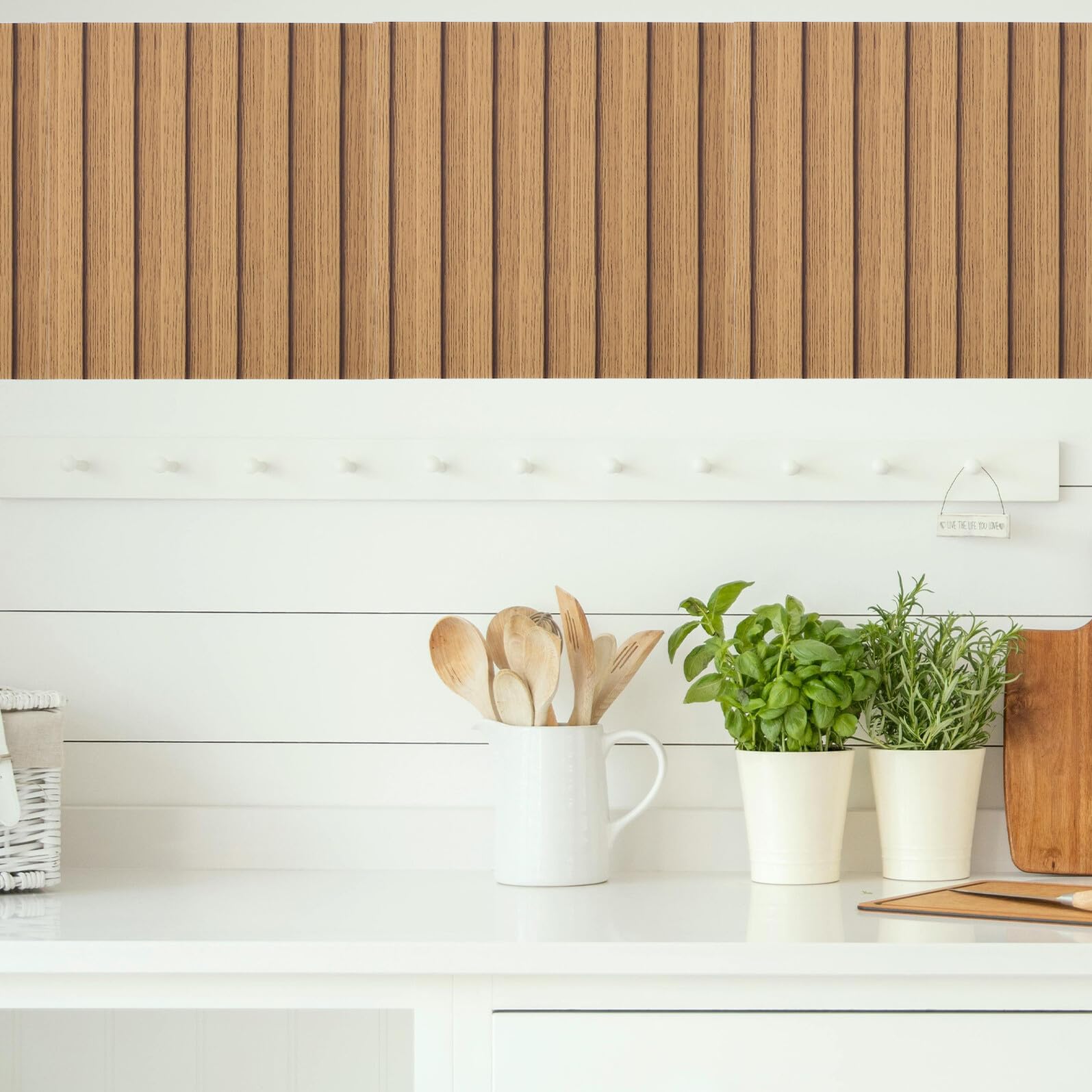 Baluue 30 Pannelli Murali Effetto Legno 30X30 CM Impermeabili in Pet Autoadesivi Stacca e Attacca per Decorazione Pareti Bagno Cucina Soggiorno Ristrutturazione Casa