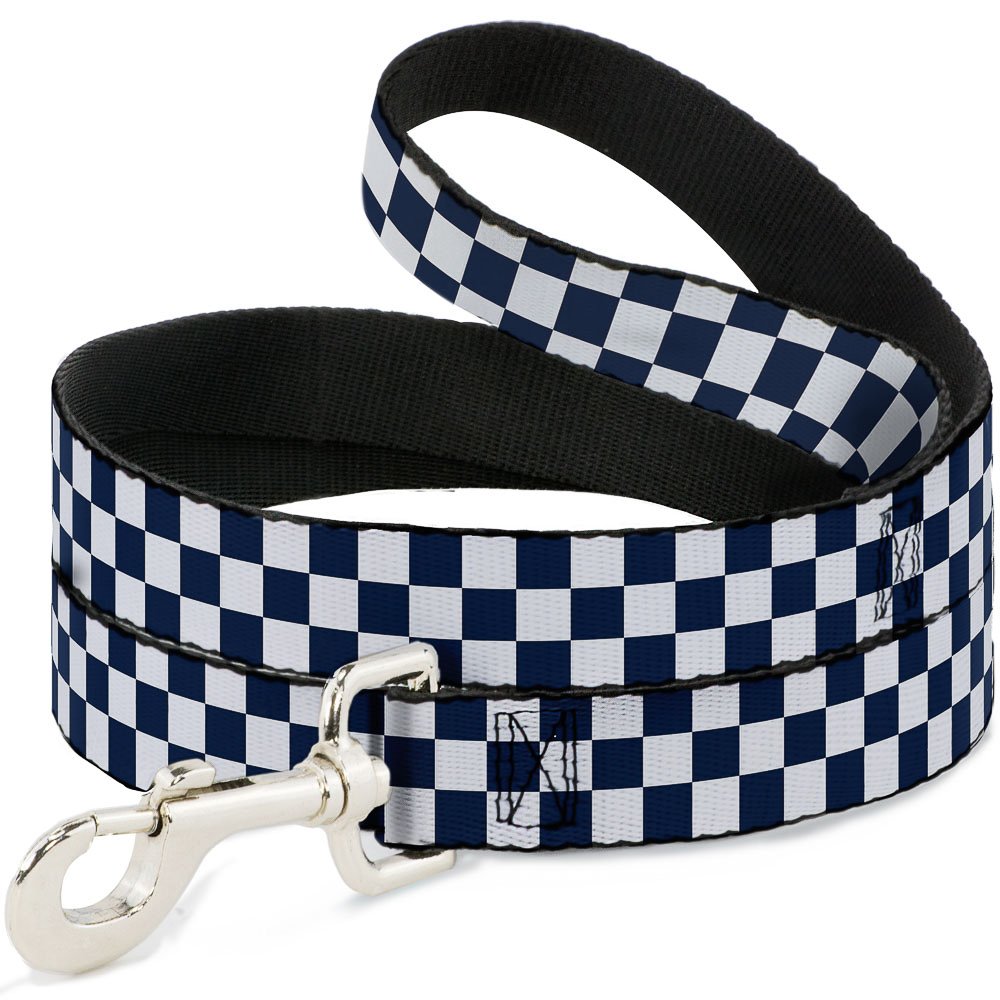 Laisse pour chien checker bleu saphir Buckle Down accessoire promenade nylon