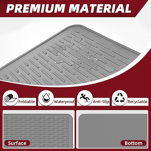Miniatura 7 de LOPNUR Cubierta de silicona para estufa eléctrica, protector de estufa de vidrio de 28 x 20 pulgadas para estufa eléctrica, alfombrilla protectora
