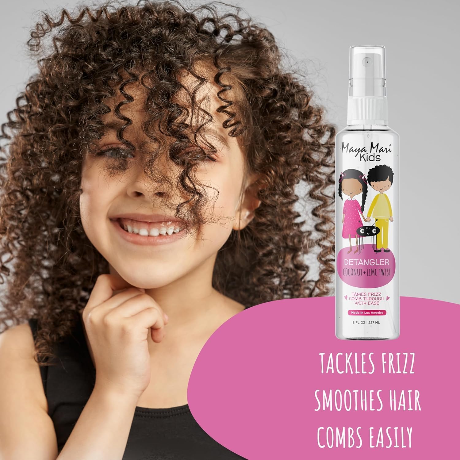 Kids Hair Care Set with 5 Pieces for Ages 2-12 - Complete Shampoo and Conditioner for Toddlers - Sulfate-Free Formula for Curly Wavy and Textured Hair
