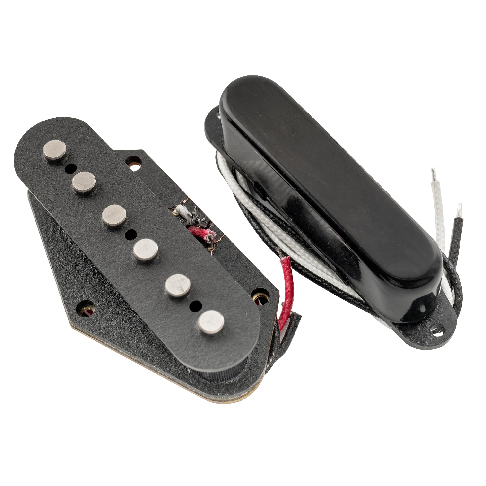Artec TFA40 Alnico 5 Pastillas Telecaster Pickups Set para Guitarra Eléctrica tipo Tele, Negro(Set de 2)