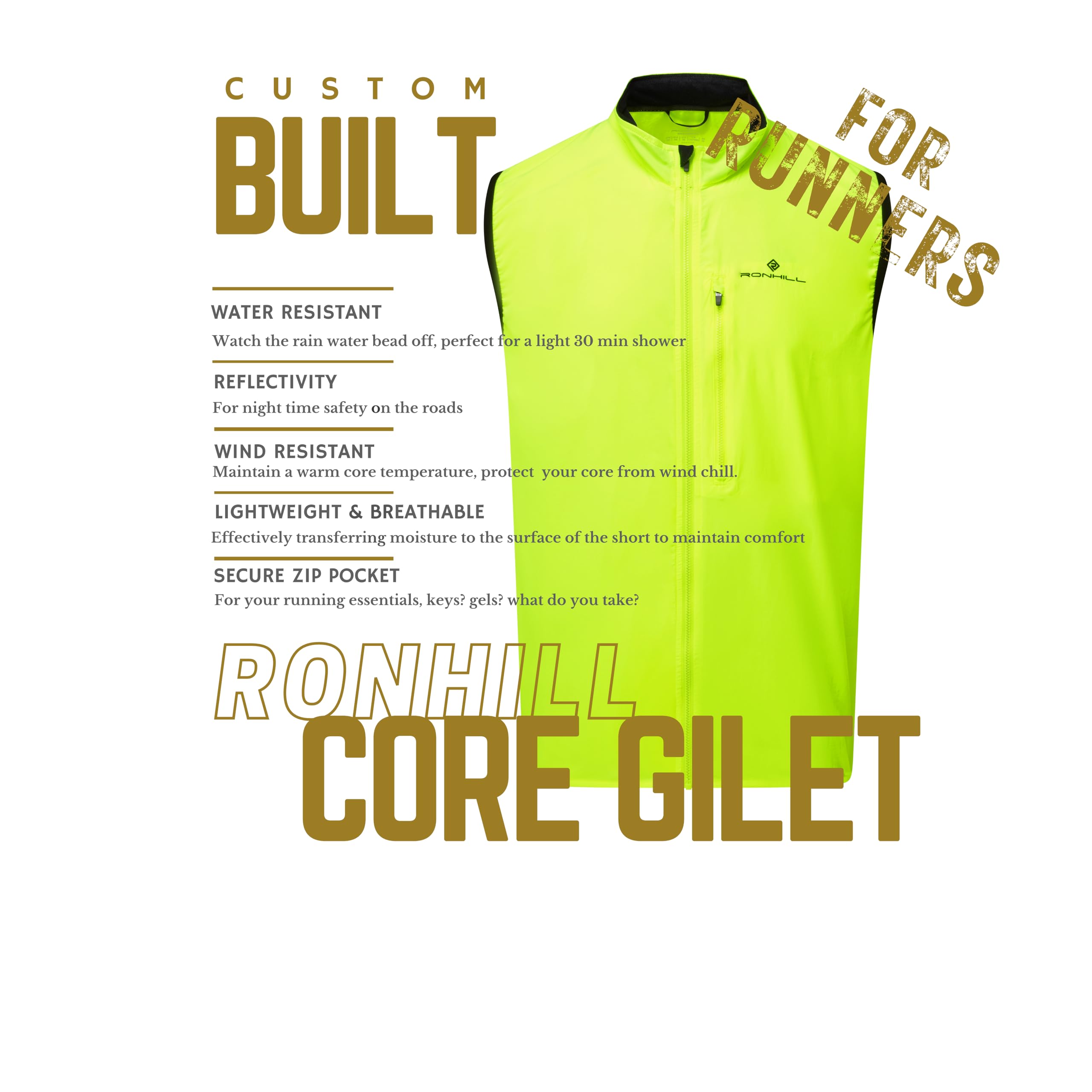 Ronhill Men's Core Gilet Gilet Core Uomo Uomo