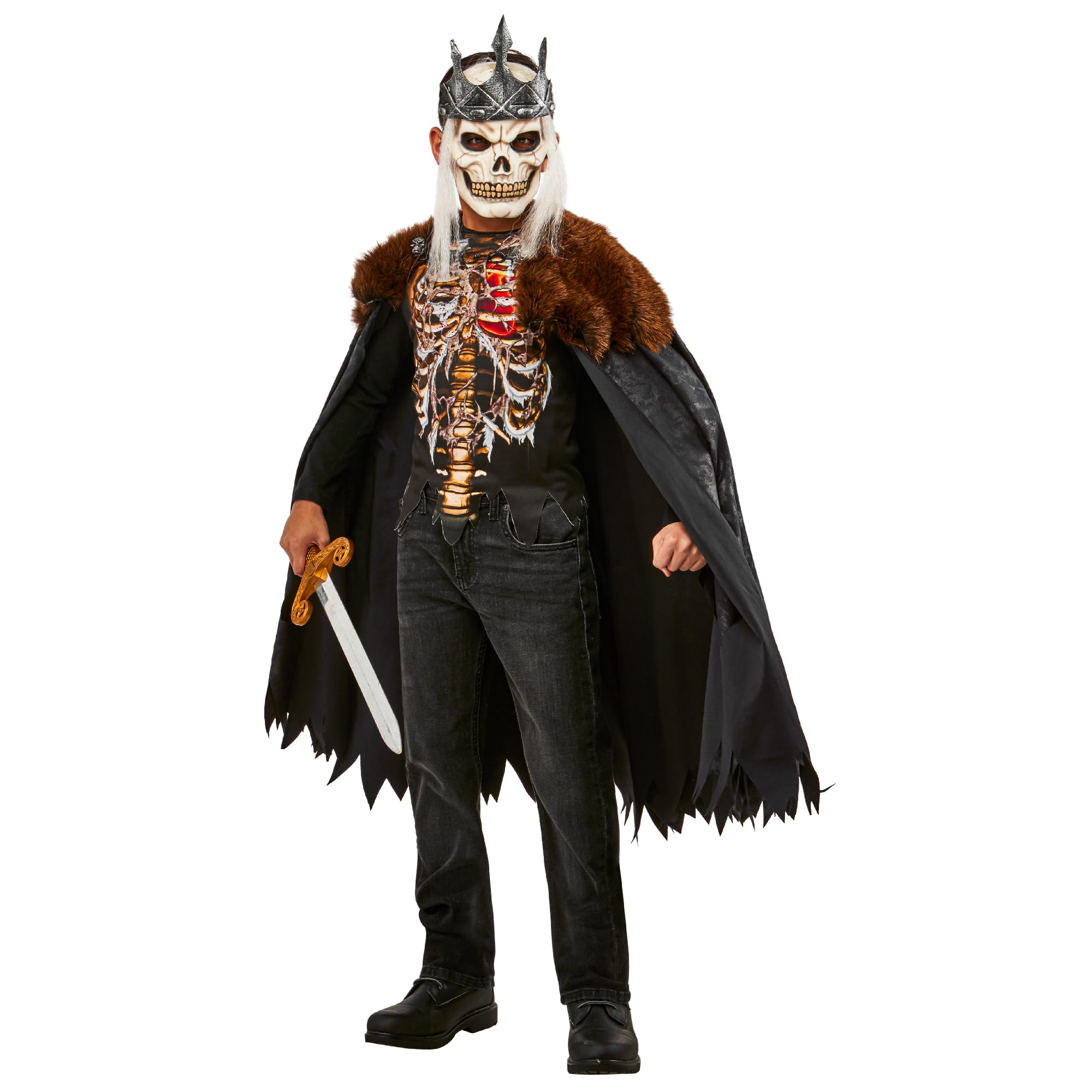 Rubies 1000232XS000 Dead King Kids Fancy Dress, Boys, Black, 3-5 Years Halloween
