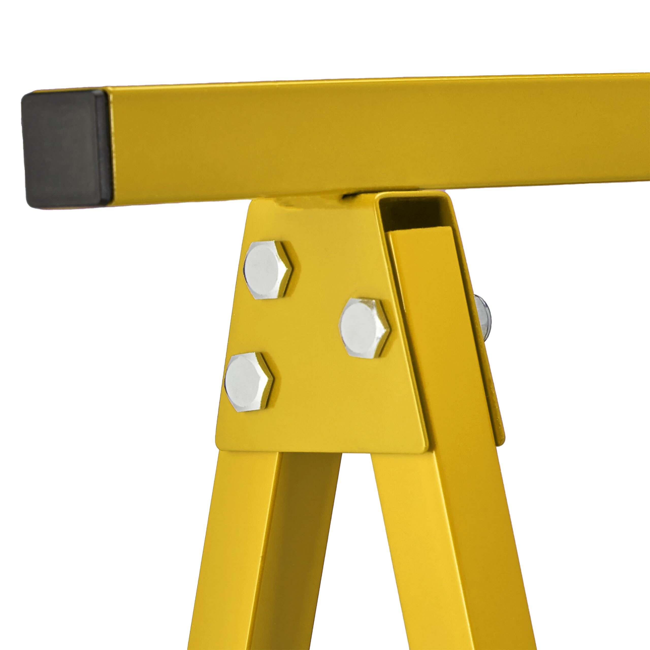 Relaxdays Lot de 2 tréteaux, Pliables, 100 kg, HxLxP: 74x78x40 cm, pour Atelier, bricoler, Peindre, Jaune