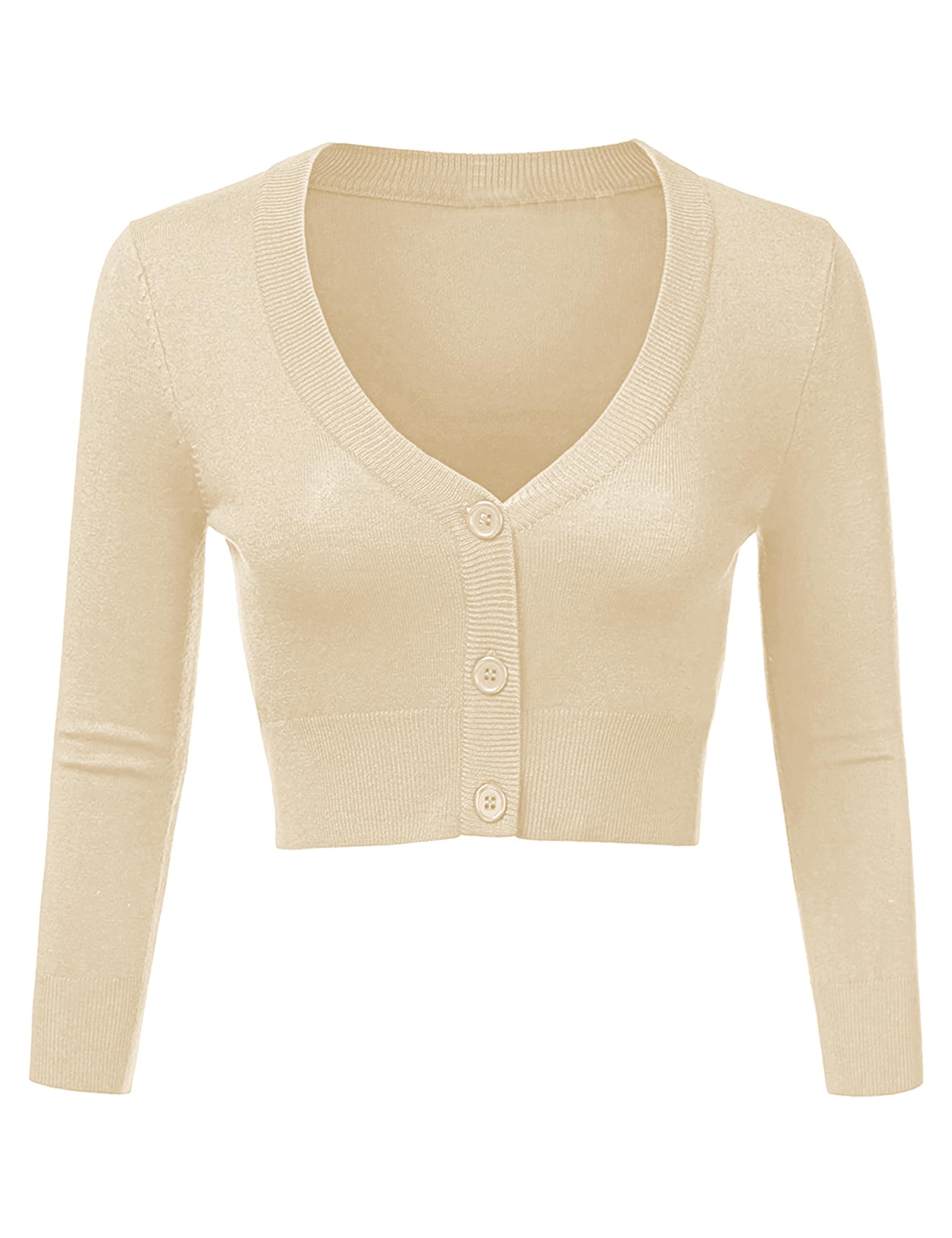 Totatuit Bolero Damen Festlich Kurz Strickjacke Elegant Langarm Schulterjacke mit Knöpfe Perfekt mit Allerlei Cocktailkleid Abendkleid
