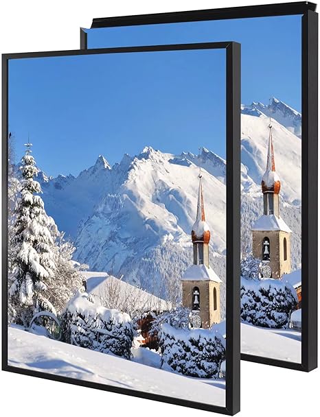 Amazon.com - 16x24 Inch Poster Frame, Plexiglass, Set of 2, Black Snap ...