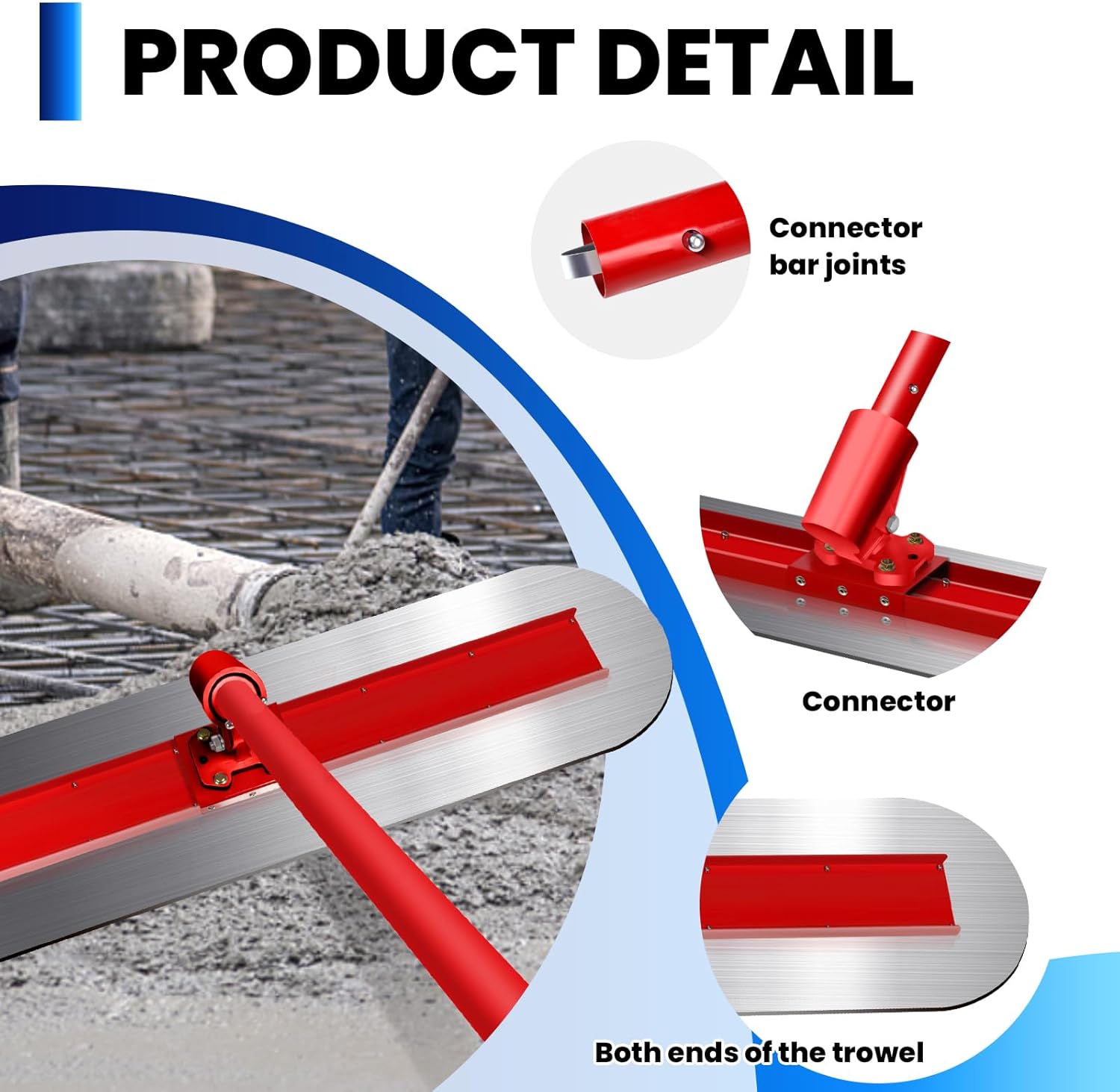 Composite Skimming Blade Combo Stainless Steel 12.79 * 73.22 * 2.36 inches Holder Pro-Grade Stainless Steel Sturdy and Durable Drywall Skimming Tools for Smoothing Wall and Ceiling