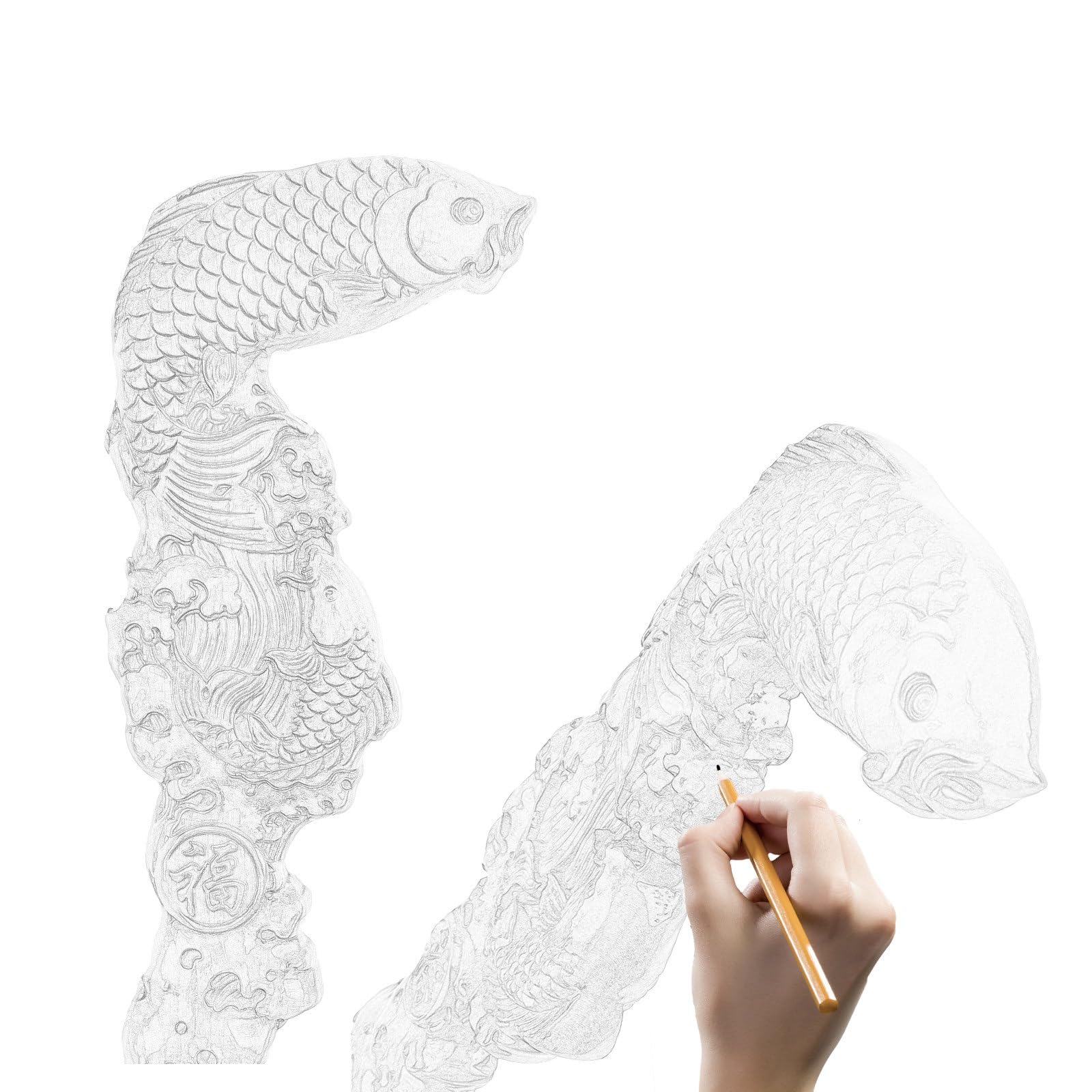 Bastoni da Passeggio a Forma di Pesce In Legno, con Impugnatura Ergonomica e Punta In Gomma Antiscivolo Bastone Decorativo di Lusso Cospaly per Uomo e Donna 94 Cm