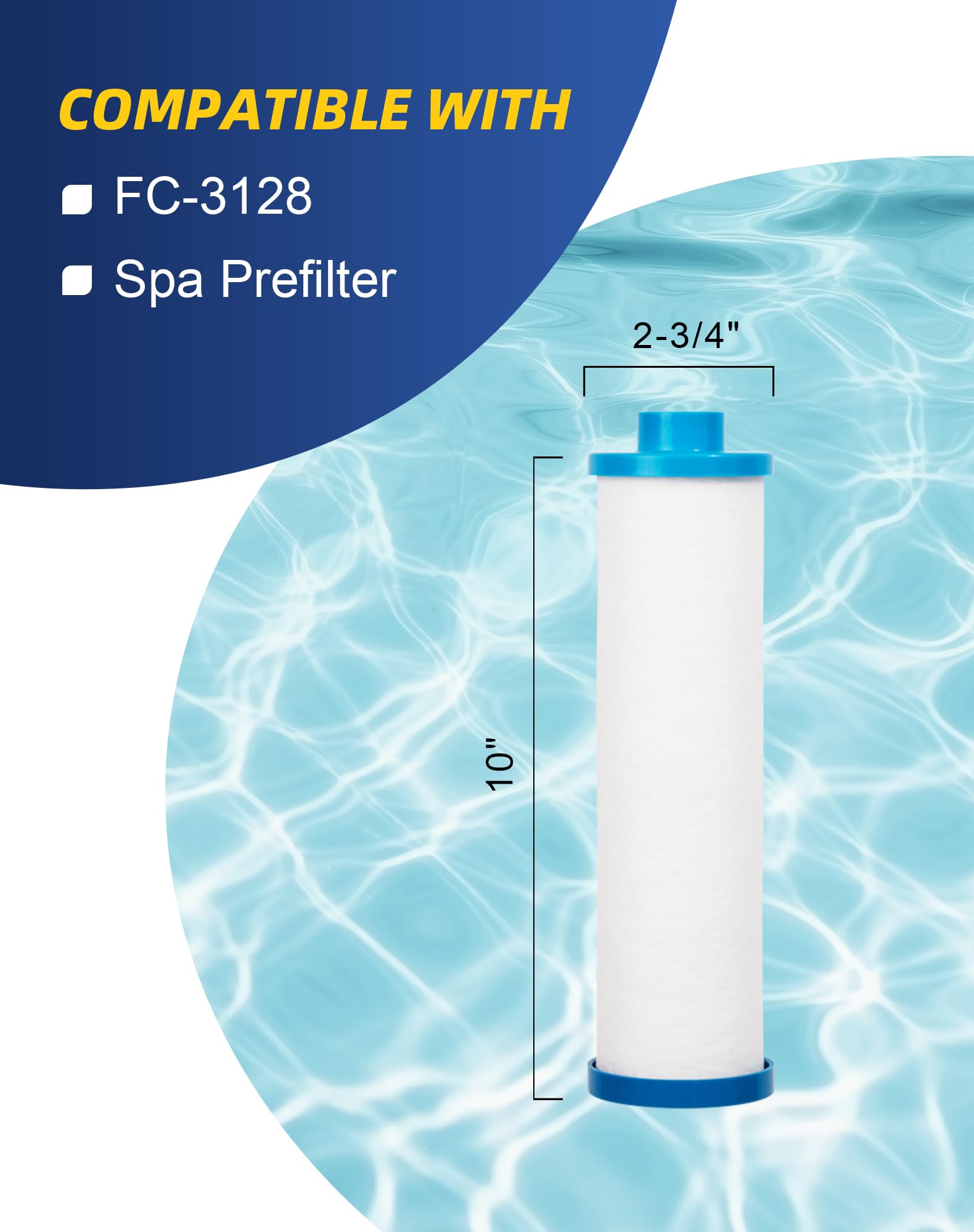 ZOTEE El cartucho de filtro de spa de bañera caliente reemplaza Filbur FC-3128 Pleatco PPS2100,Filtro de manguera ZT-119 para llenar bañera de hidromasaje