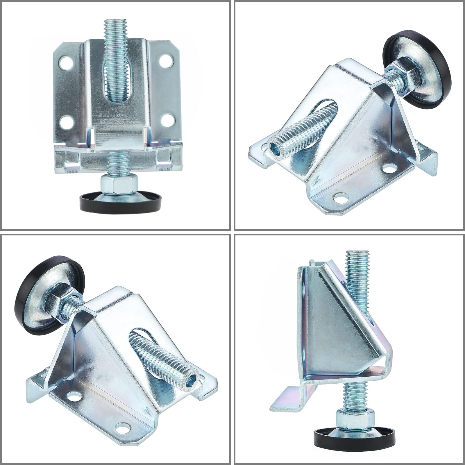 4 Stück M10 Schwerlast Einstellbar Nivellierer, MöBel Leveler, Einstellbare FüßE Set, MöBel NivellierfüßE GewindefüßE, FüR Tisch, Regale, Schrank, Werkbank
