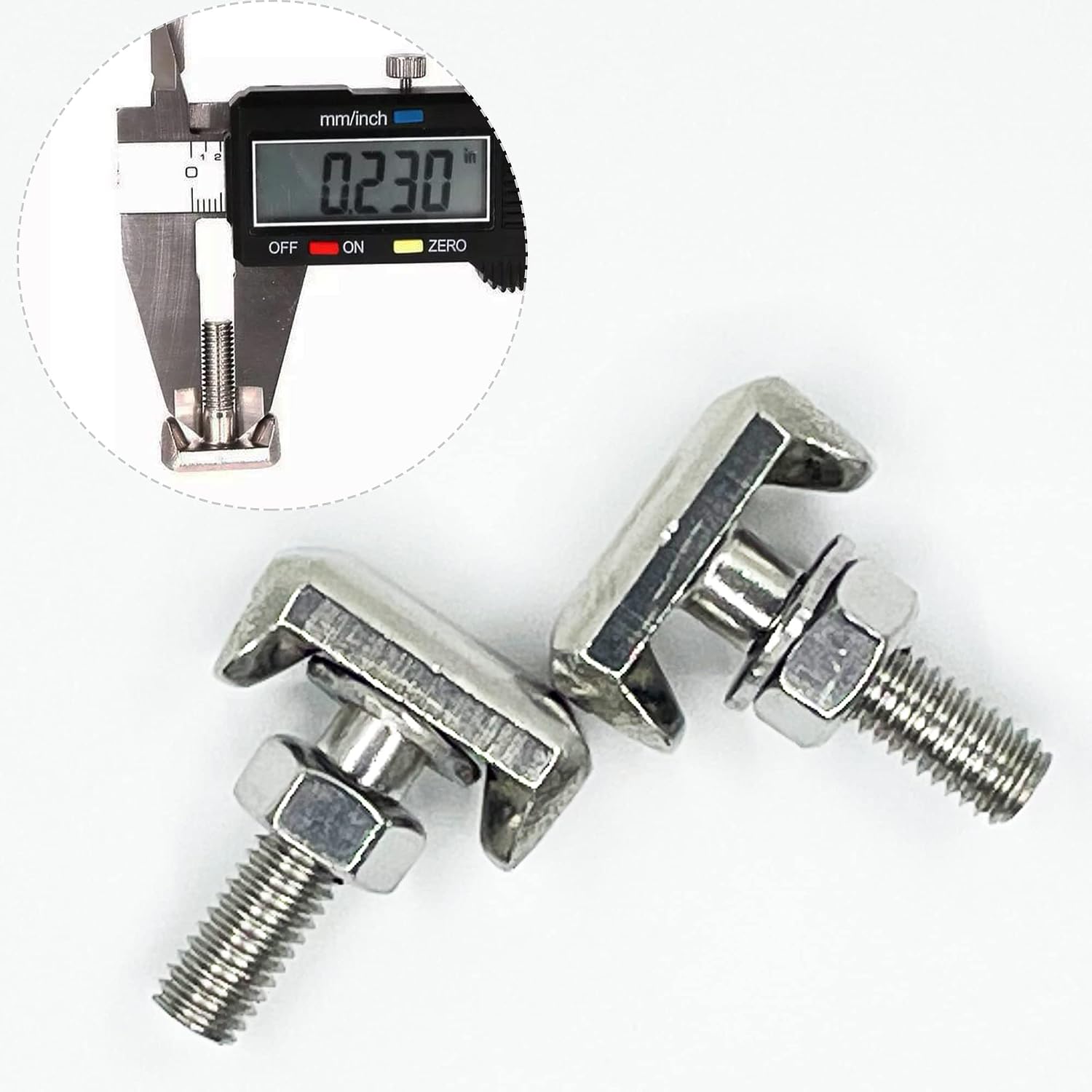 2 Pack 19116852 Battery Terminal T-Bolt Compatible with Chevy Compatible with BMW Compatible with GMC Compatible with Volkswagen 64740 Battery Cable Tensioner Bolt Kit 6X0915138 61128373946