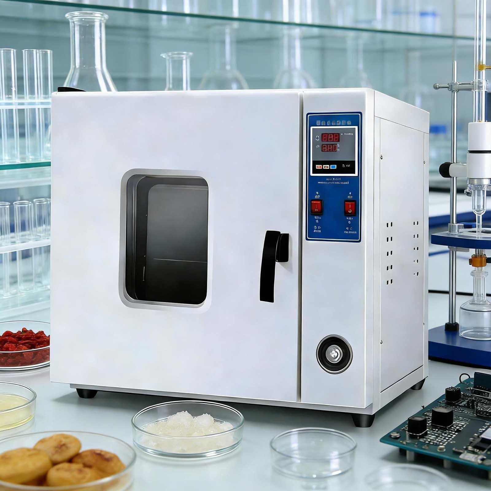 Hornos De Secado Al Vacío, Hornos De Secado Por Aire De Temperatura Constante De 16l/43l, Diseño De Doble Velocidad, Capa De Aislamiento Engrosada,Adecuados Para Producción E Investigación. 43L