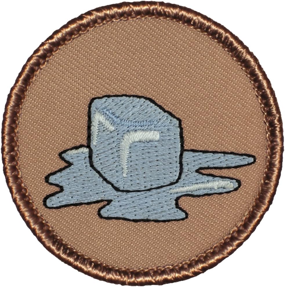 Melting Ice Cube Patrol Patch - 2 Diameter Round Embroidered Patch