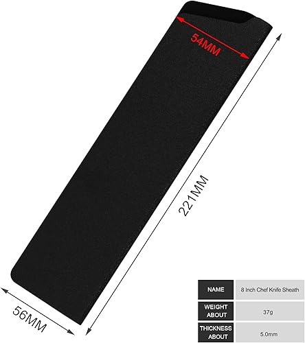 Miniatura 3 de XYJ Juego de 3 fundas universales de ABS para cuchillos de chef de 8 pulgadas (cuchillos no incluidos)