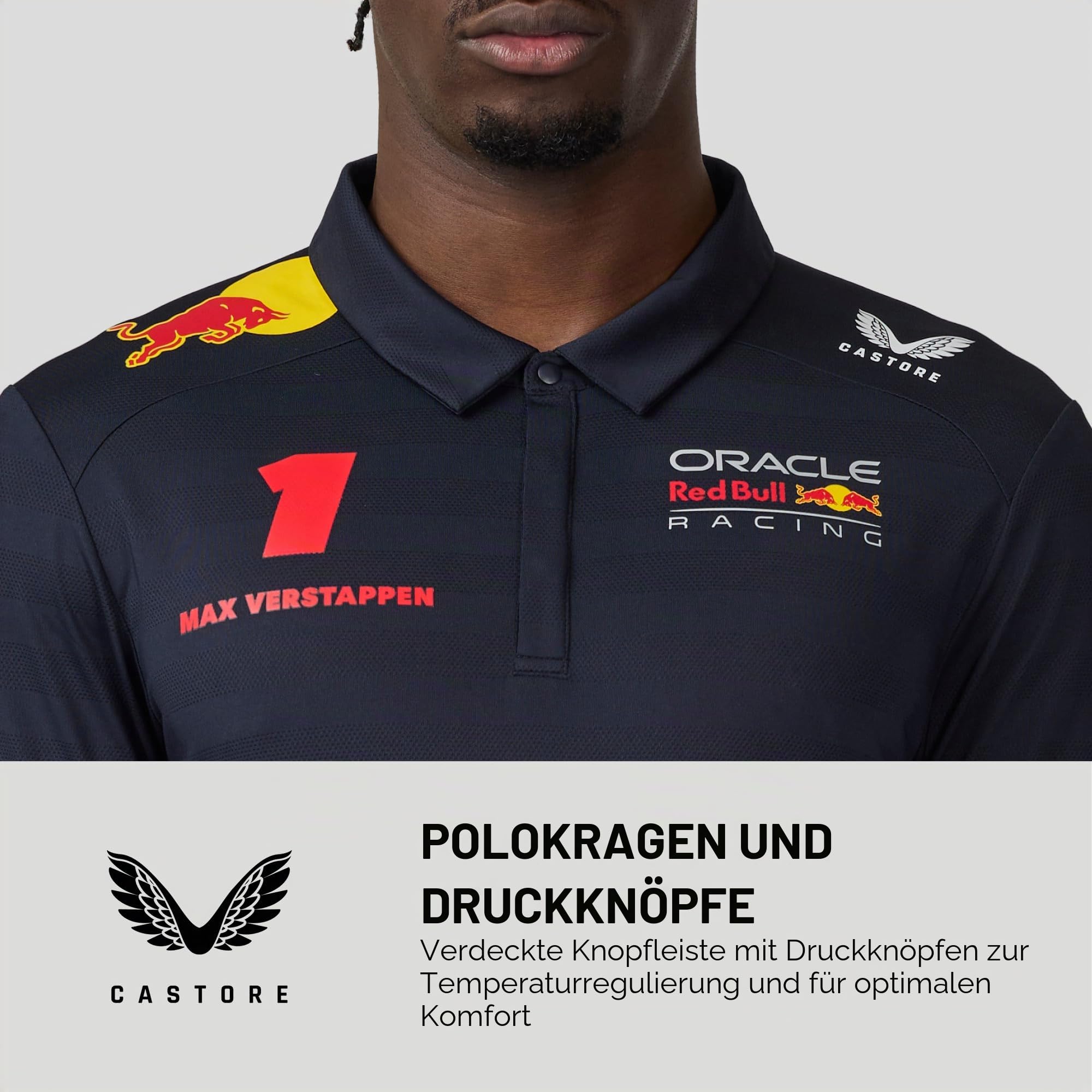 Castore Herren Red Bull Racing F1 Team Driver Polo Polohemd (1er Pack)
