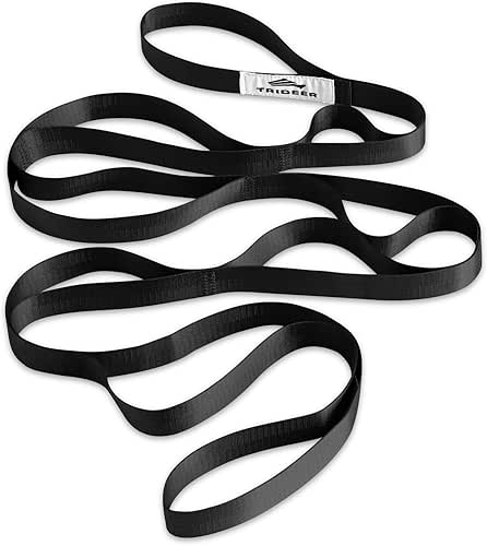 Trideer Non-Elastic Stretching Strap with Loops for Physical Therapy &