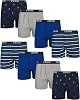 IZOD Mens Underwear Boxer Shorts - 8 Pack Soft Performance Knit 4'' Inseam Relaxed Fit Cotton Boxers for Men with Button Fly