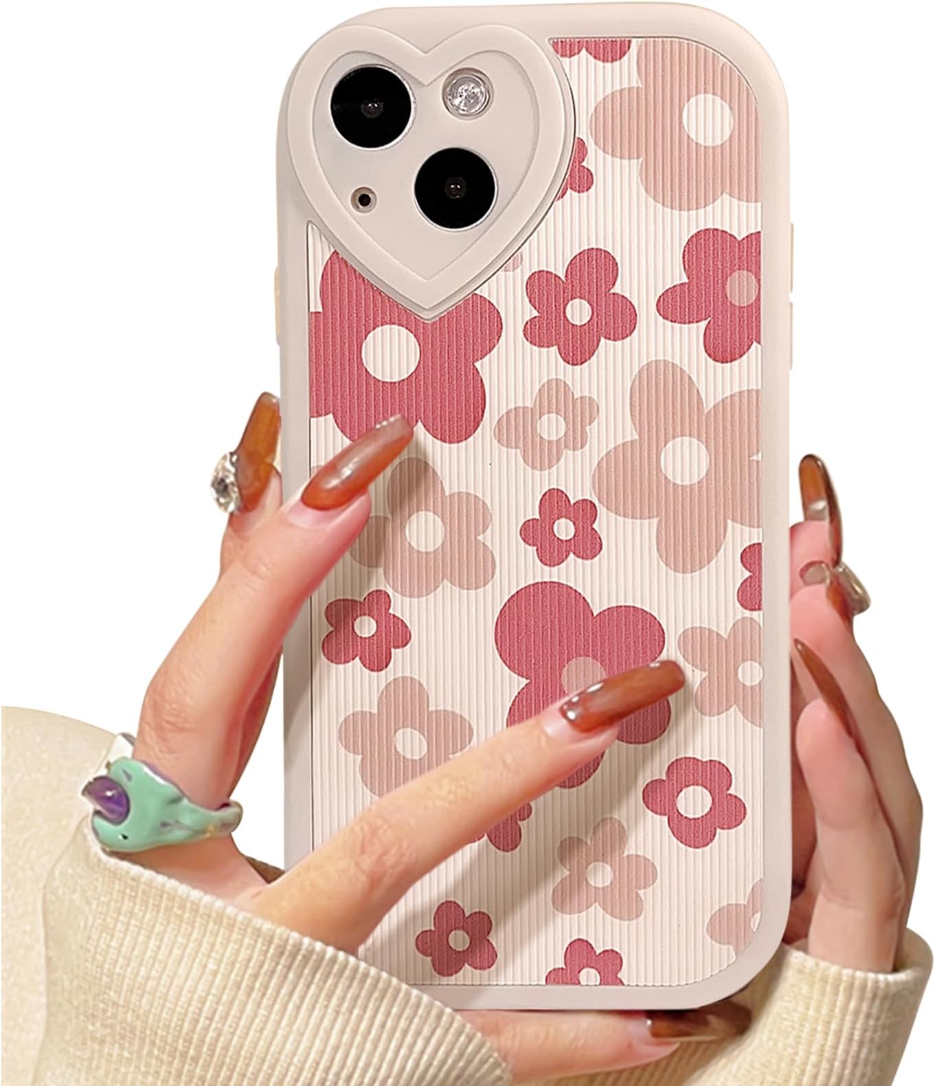 Amazon.com: Lovmooful Compatible for iPhone 13 Case Cute Flower Floral ...