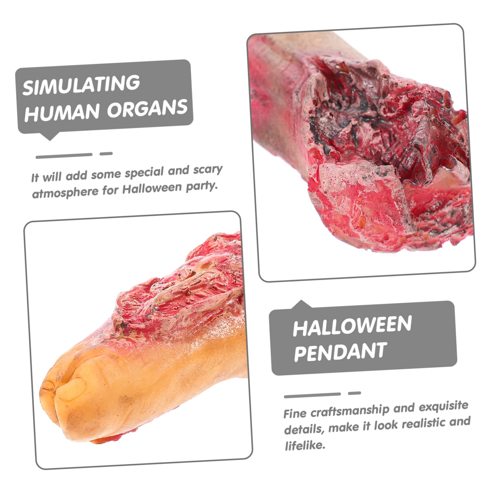 Garneck Decorazione di Halloween 9 Pezzi Parti del Corpo Finte Rosse in Plastica Mano e Piede Rotti Appendibili per Festa di Halloween e Decorazioni da Casa Infestata