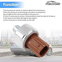 Vista 6 de Interruptor de sensor de presión de aceite compatible con Honda Accord Odyssey Pilot 08-17, Crosstour 2012, 2014, 2015, Honda Ridgeline 2017 2018