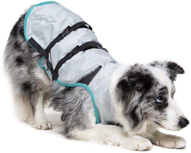 Foto 4 de 8 de Suitical Chaleco de refrigeración Dry para Perro, Mediano, Plateado