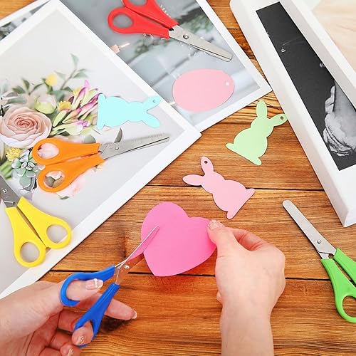 Miniatura 5 de El kit de 60 piezas de suministros escolares a granel incluye 30 tijeras de seguridad con punta roma, 30 reglas de plástico de 12 pulgadas,