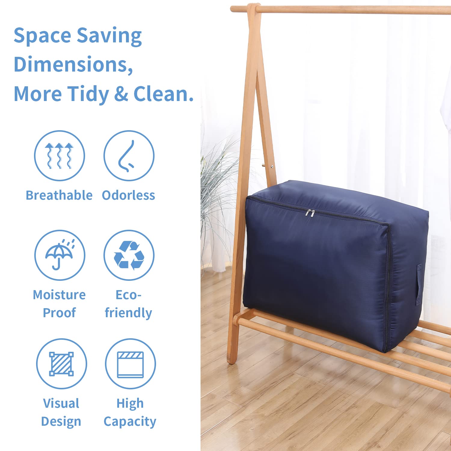 Lot De 2 Grands Sacs De Rangement Pour Couettes, Vêtements