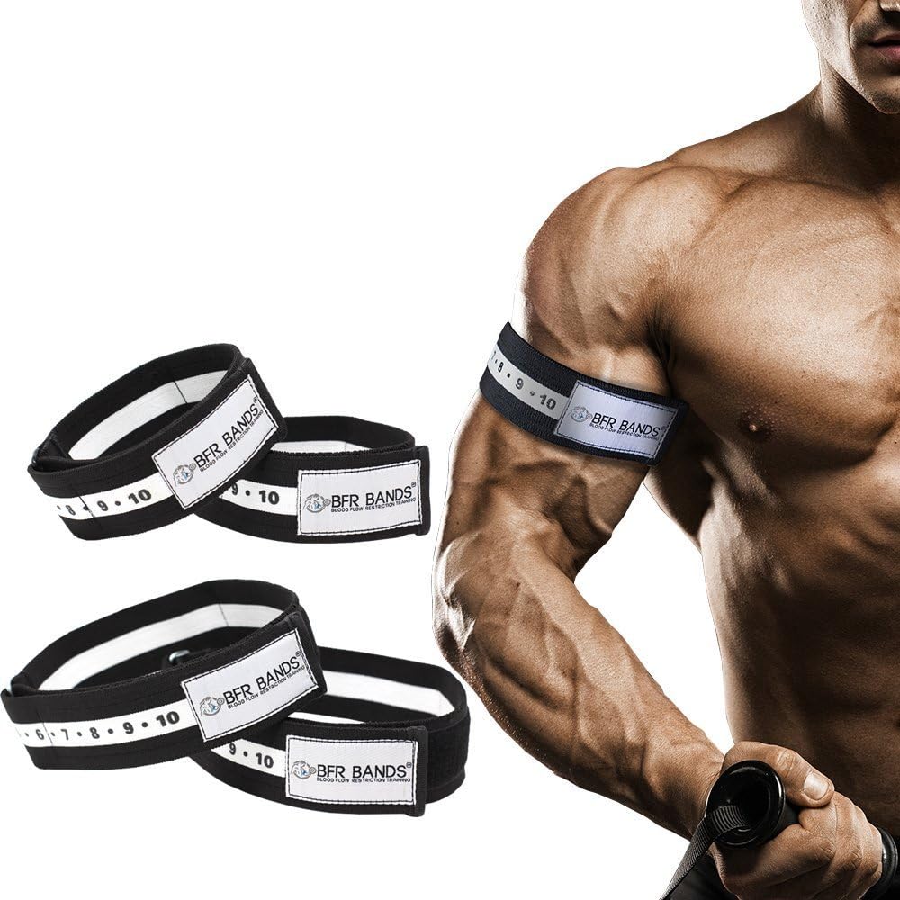 Occlusion Training Bands, Slider Series Bundle, Blood Flow Restriction Bands for Lean & Fast Muscle Growth Without Lifting Heavy Weights - 1.5 inch Arm Bands and 2 inch Leg Bands