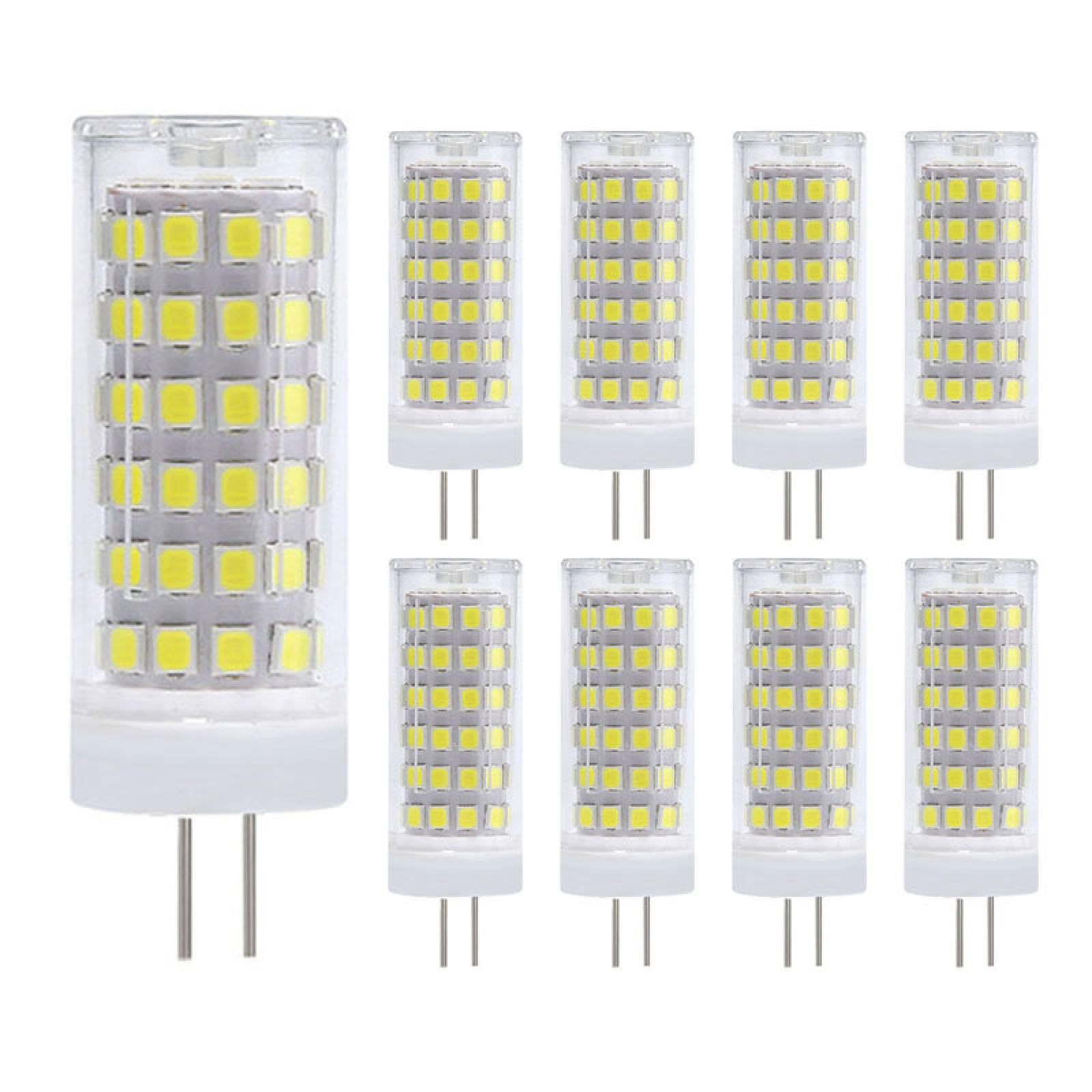 Bombillas LED G4 7W regulables 220V 10W (equivalente a 100W de reemplazo de halógeno) LED Corn Light G4 Bi-Pin Base 7W-10PC Warmwhite