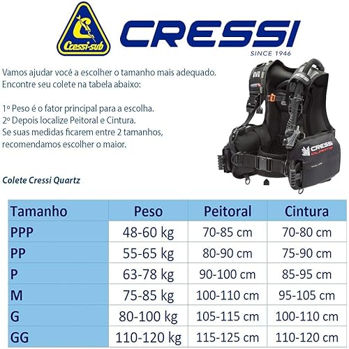Miniatura 7 de Cressi Lightweight Scuba Diving BCD - Flat-Lock Aid Weight System - Pockets for Accessory Storage - Quartz Designed in Italy