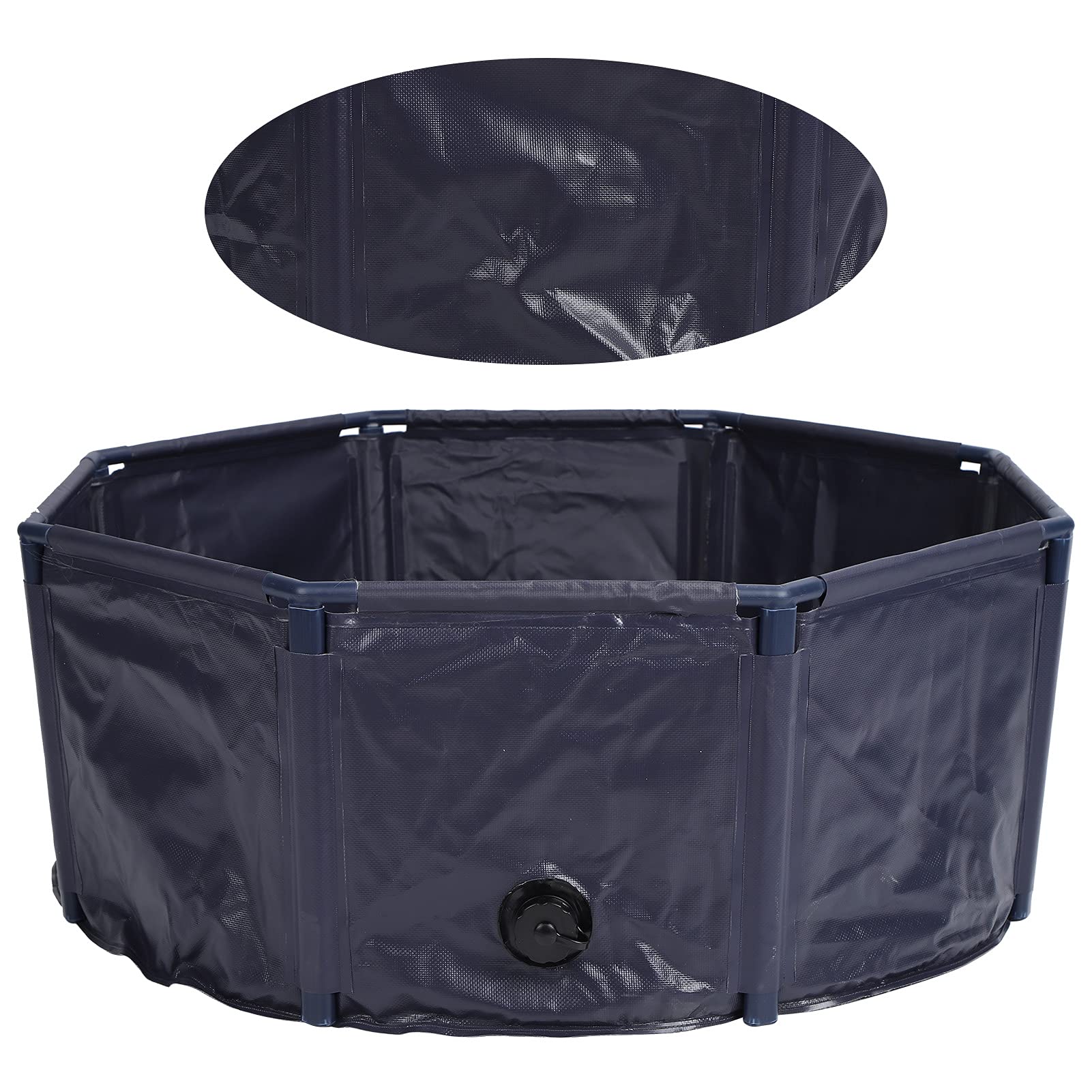 Piscina Plegable para Perros, bañera portátil Duradera de PVC para niños y Mascotas (XL30/160cm)