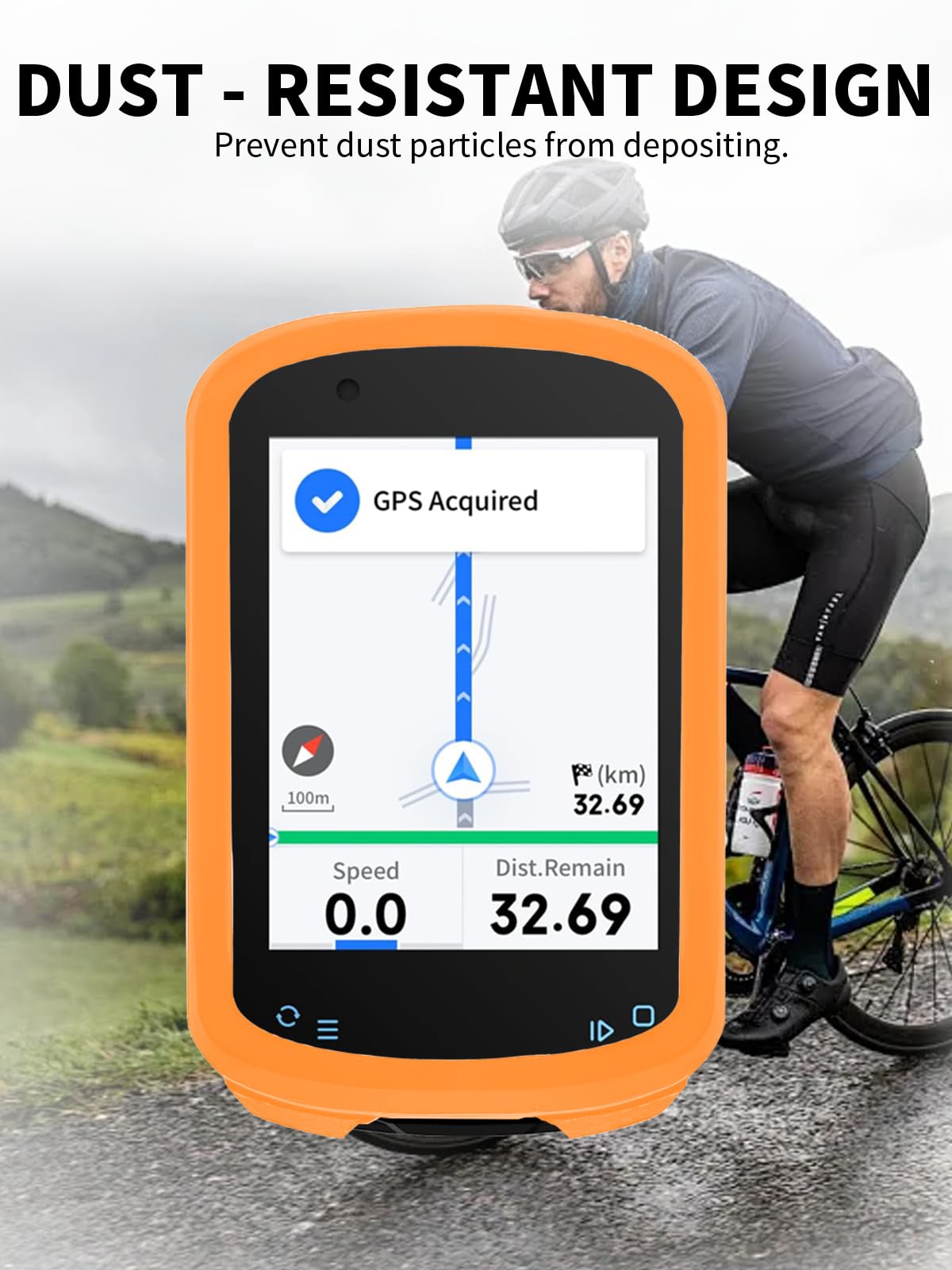 Cover Geoid CC600 GPS per computer da bicicletta, custodia in silicone con protezione morbida per lo schermo, antiurto, delicata sulla pelle e impermeabile