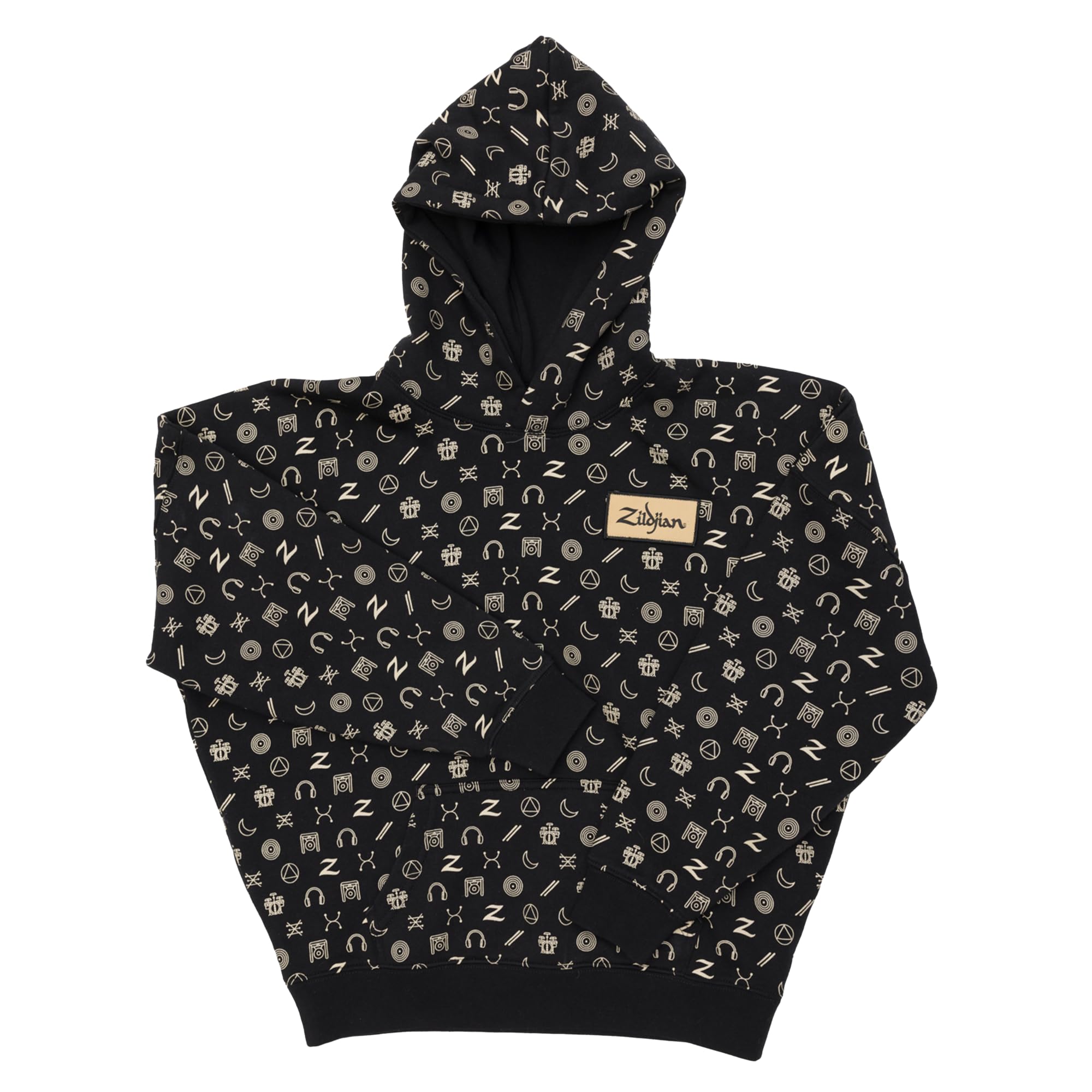 Zildjian Boys' Standard Unisex Youth Sizing, Oversized, Loose fit Black
