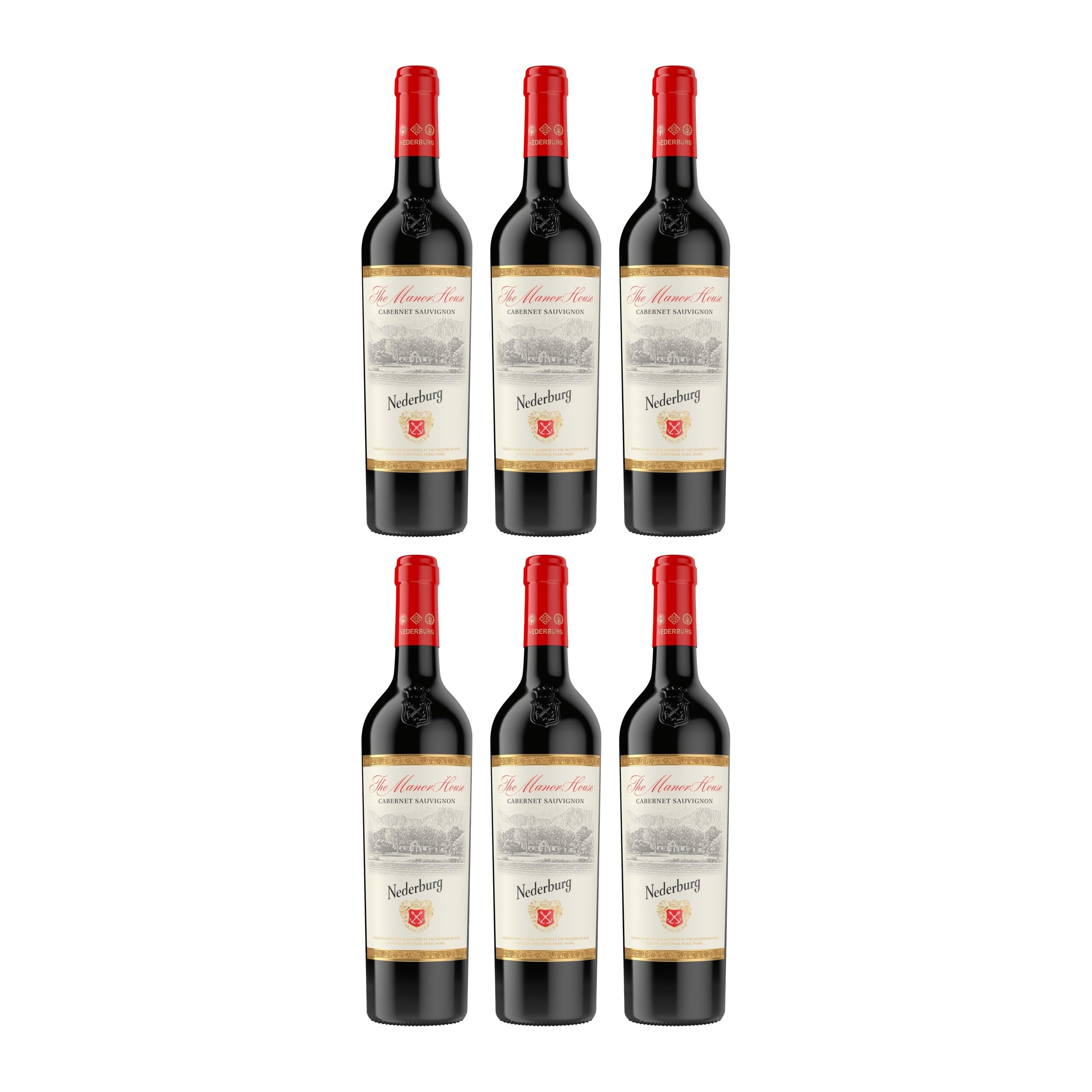 Nederburg The Manor House Cabernet Sauvignon Rotwein Rot Trocken Südafrika inkl. FeinWert E-Book (6 x 0.75 l)