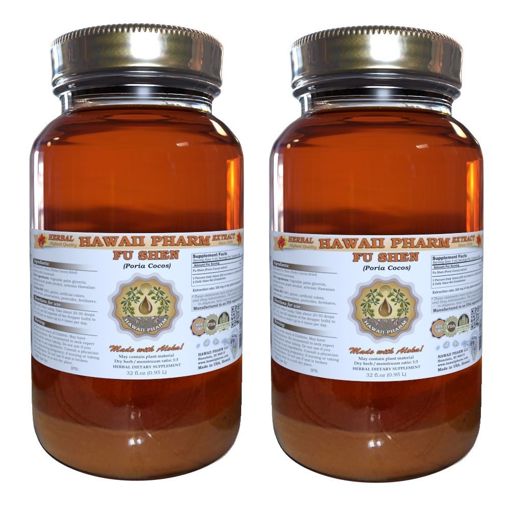 Fu Shen Tincture Fu Shen Spirit Poria Poria Cocos Sclerotia with Hostwood Liquid Extract Herbal Supplement 2x32 oz