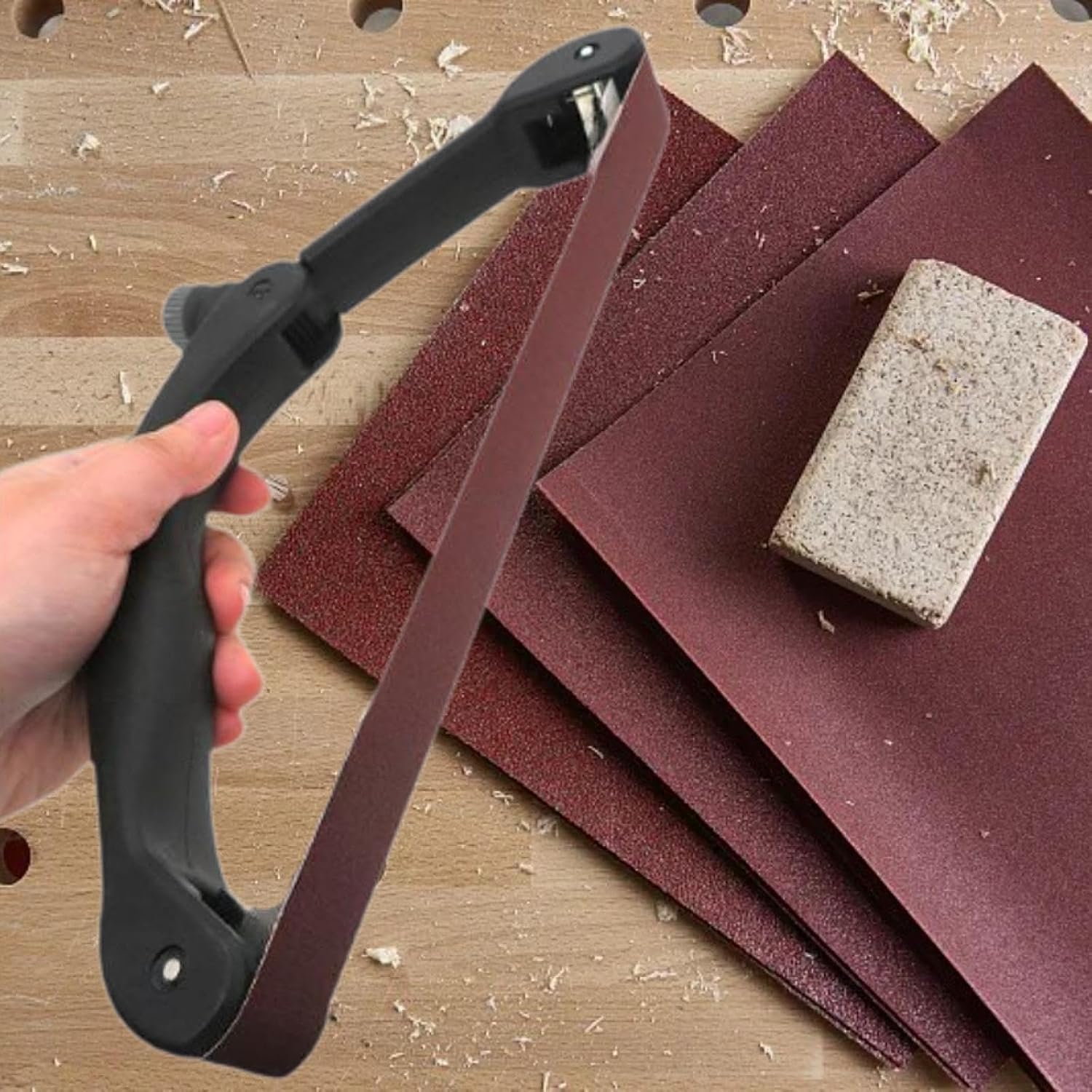 Simhoa Sanding Bow Holder Versatile Hand Sander for
