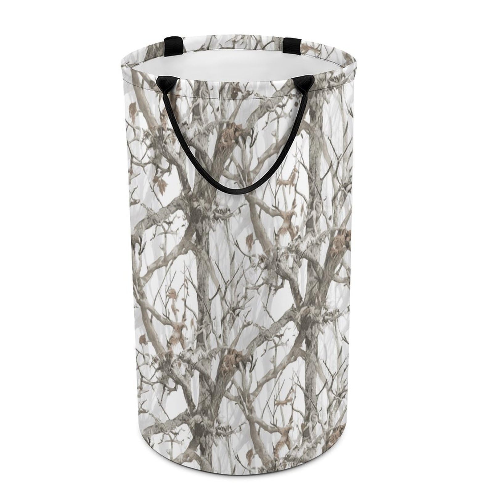 White Tree Camo Dirty Clothes Basket Large Capacity Laundry Basket Freestanding Laundrys Hampers Tall Collapsible Clothes Hamper for Blankets Toys