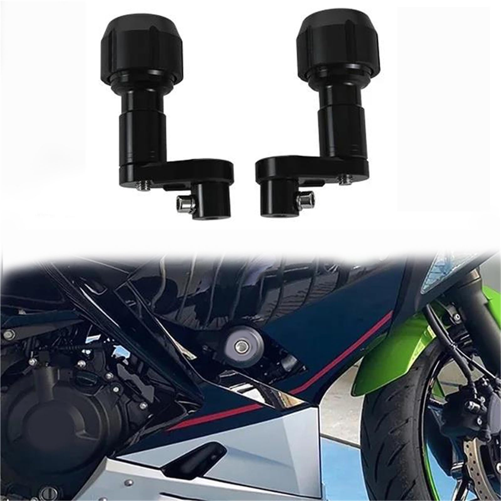 Curseur carénage garde crash pad Ninja 400 protecteurs collision