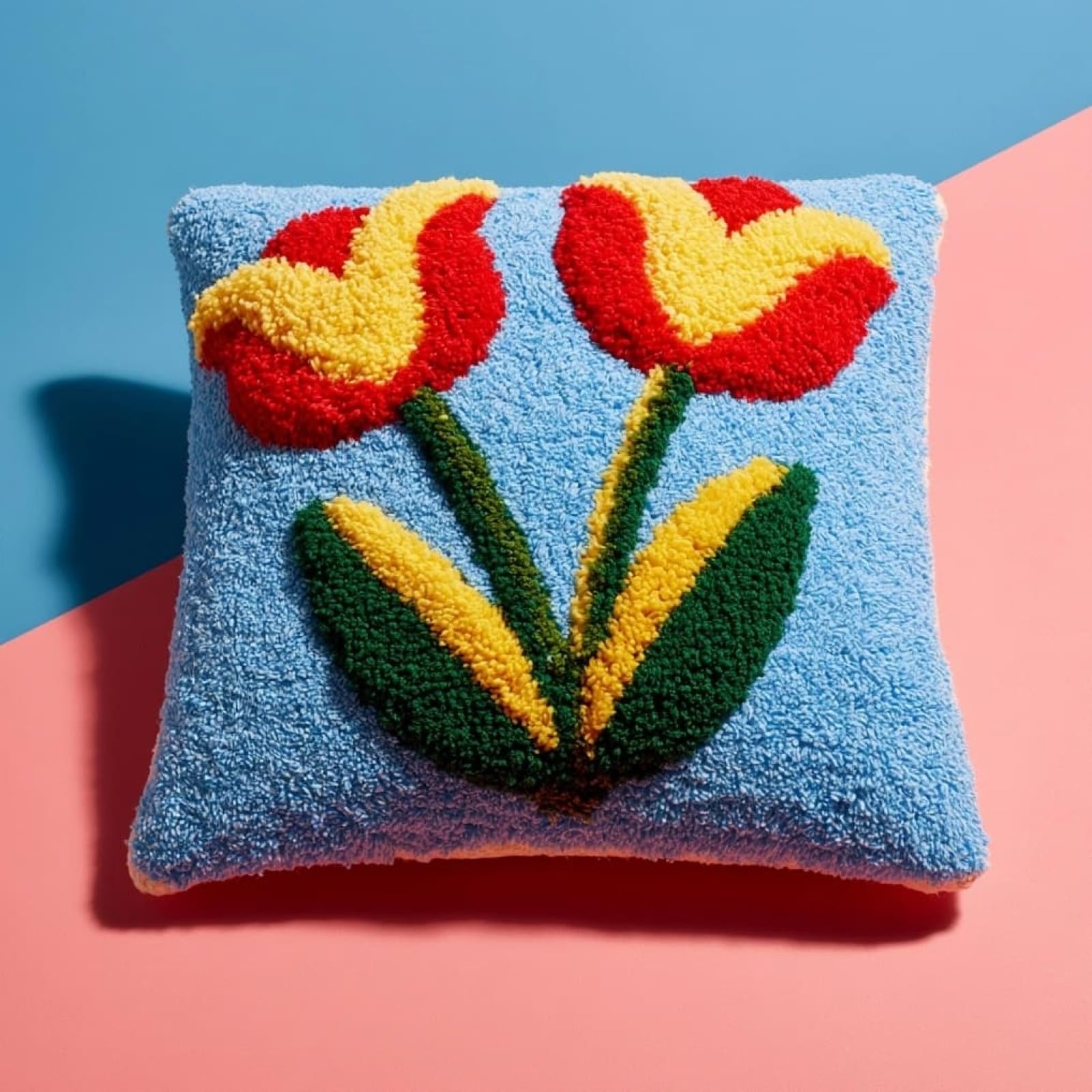 AxiangziK DIY Latch Hook Cushion Kit for Adults,Tulips