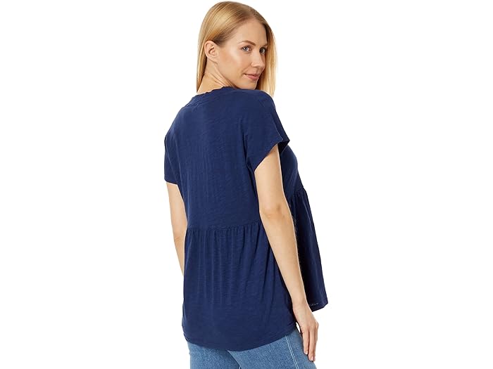 V-Neck Short Sleeve Tier Top - Image 1