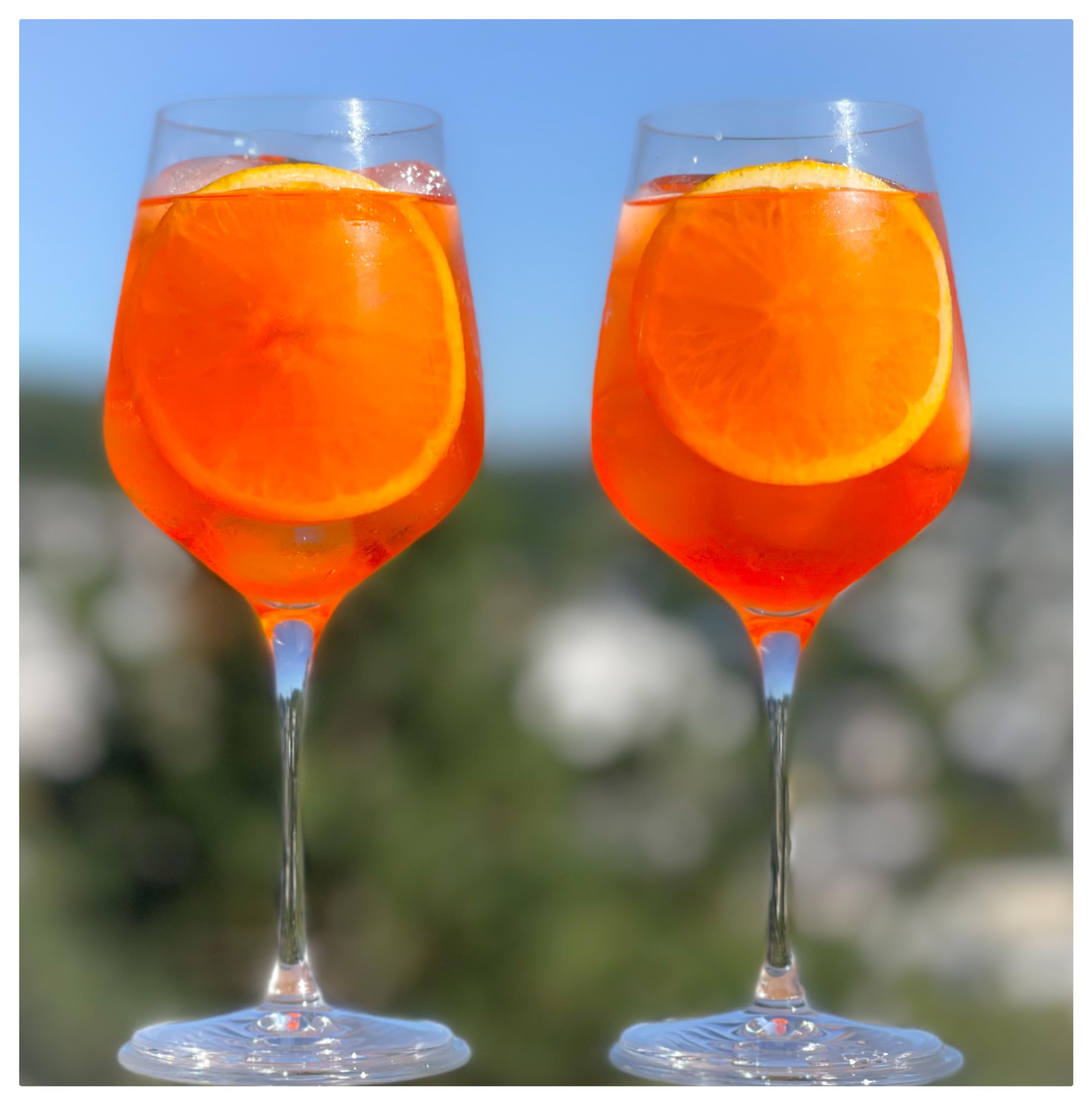 Topkapi Aperol Spritz - Set di 6 bicchieri da aperol in vetro professionale per Aperol Spritz, Lillet, Hugo, Amalfi, cocktail