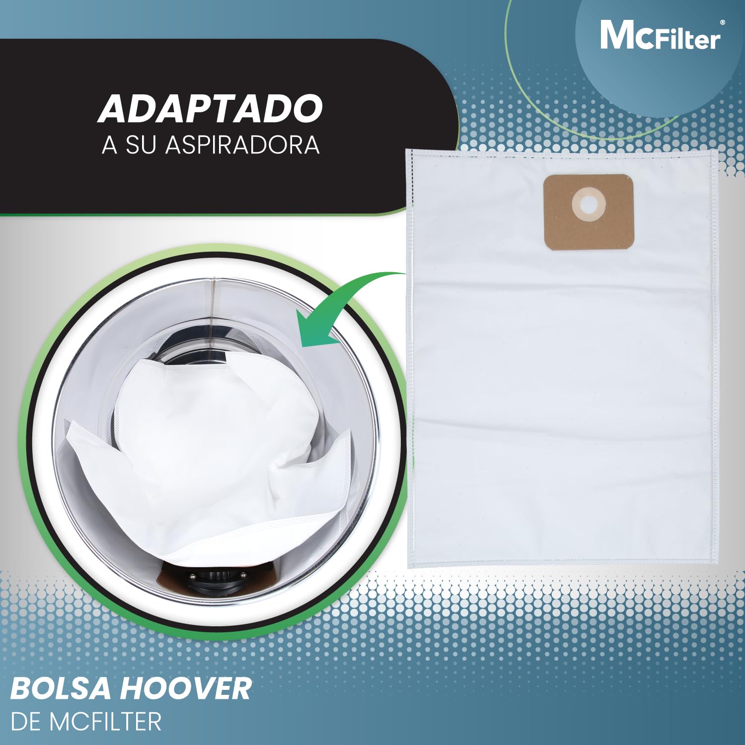McFilter - 10 Bolsas de Polvo Compatibles con Nilfisk Multi 20, 30, Serie MULTI II 22 y 30 | Alternativa para 107402336 5715492061518