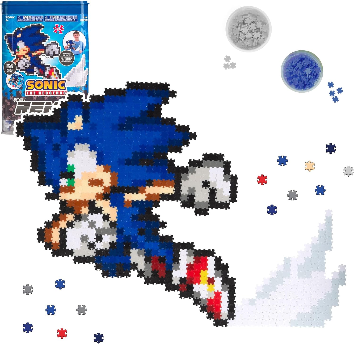 TOMY Jixelz Remix Sonic the Hedgehog Pixel Art Craft Kit - 750+ Pieces