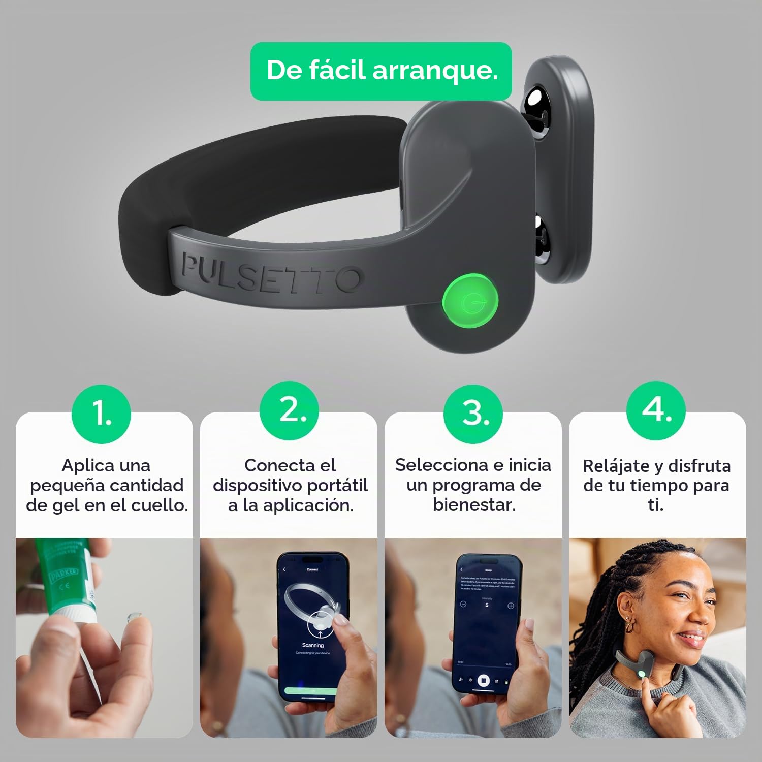 Pulsetto Lite (V1) Dispositivo Portátil de Bienestar - Apoyo para La Relajación y El Bienestar Diario