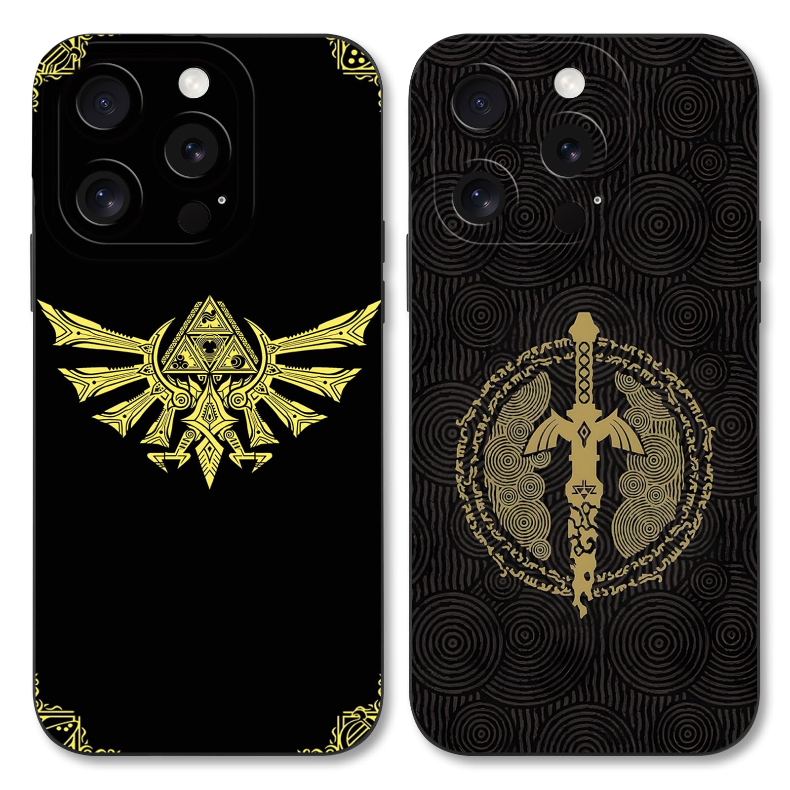 Coque IPhone 14 Pro 6.1" - Design Animé Zelda Manga, TPU Souple Anti-choc - Lot De 2 Pièces