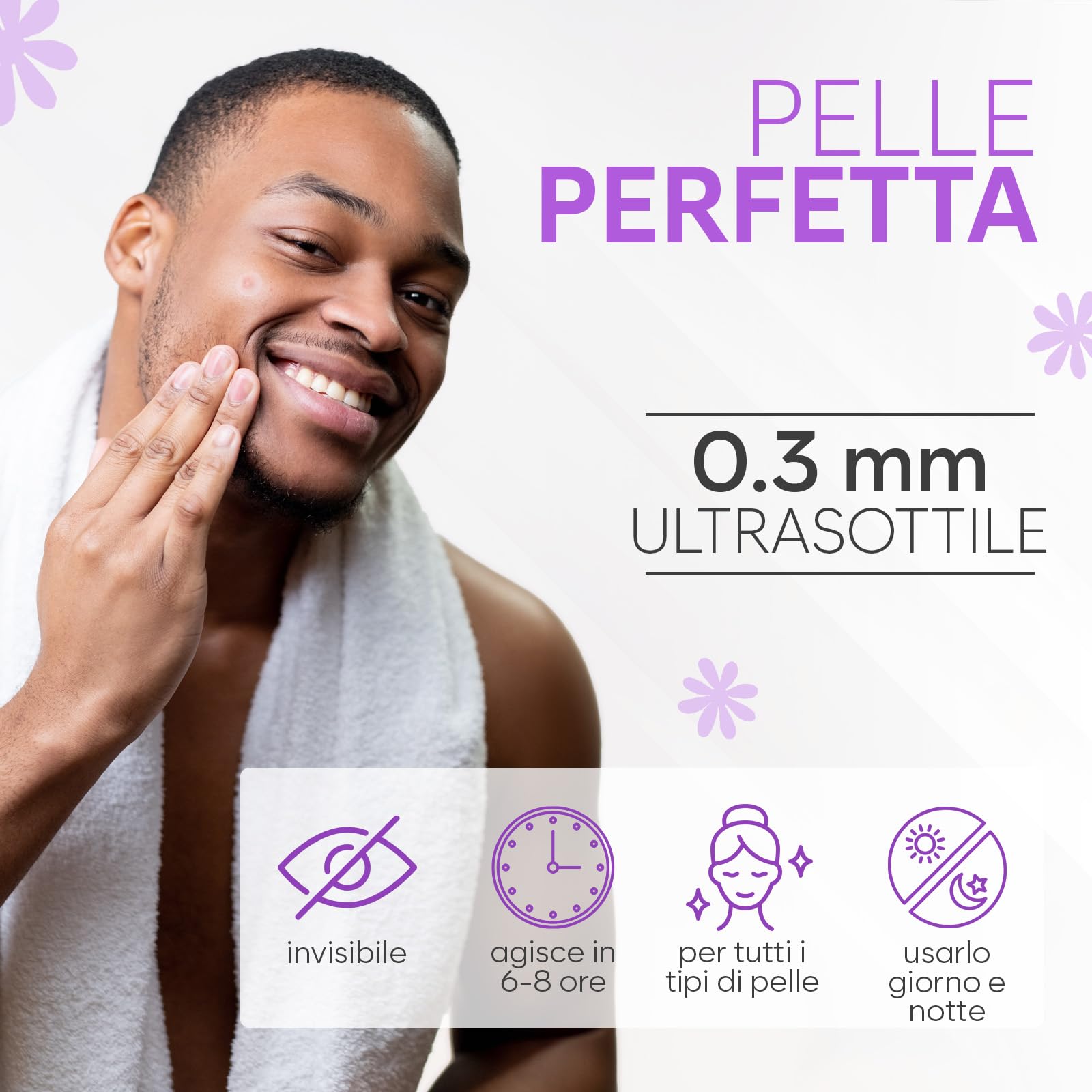 BLOOMORA Patch Brufoli Invisibili (324 Pezzi), Pimple Patch Idrocolloide, Pimple Patch Viso (Dimensioni S/L)