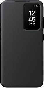 Samsung Smart View Wallet Case Wallet Case with Viewing Window Notifications for Galaxy S24, Black